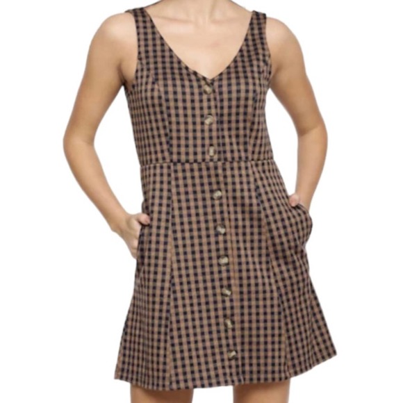 American Eagle Outfitters Dresses & Skirts - American Eagle Outfitters Plaid Button Front Dress Size Medium ( NWOT)